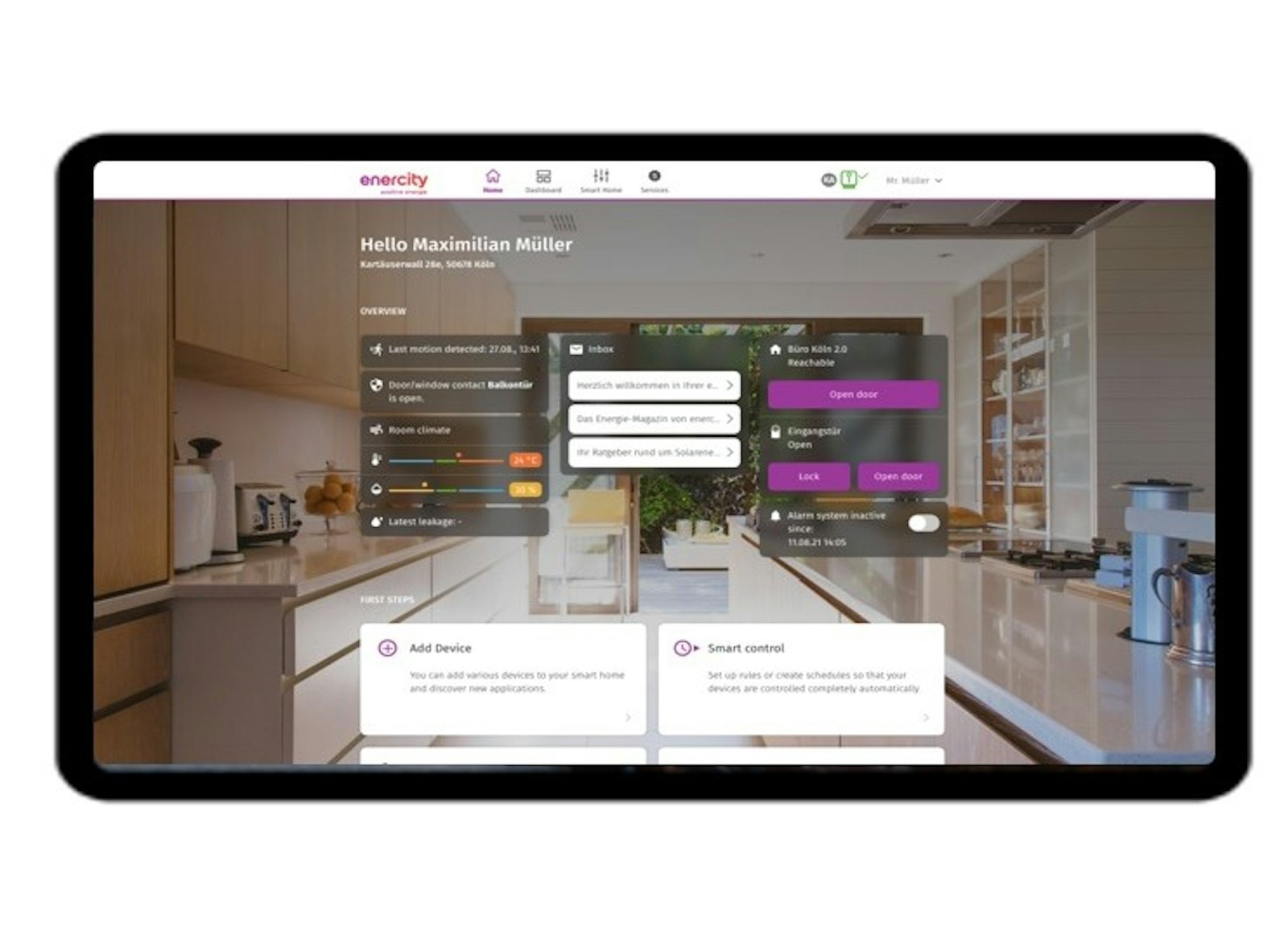 enercity PropertyManager_Dashboard Tablet enercity PropertyManager_Dashboard Tablet