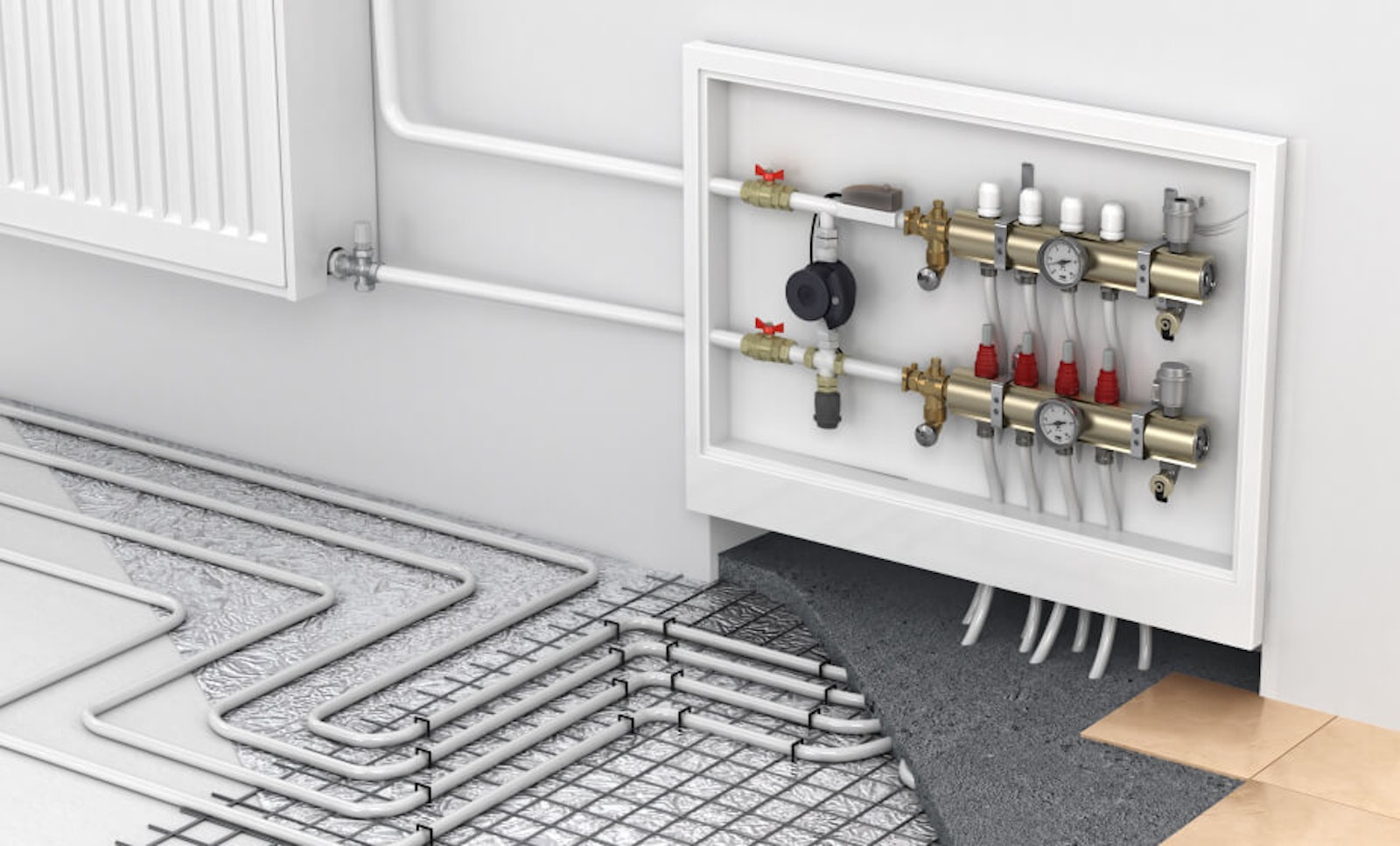 bodenquerschnitt-energiespartipps-fussbodenheizungen Fußbodenheizung Bodenquerschnitt
